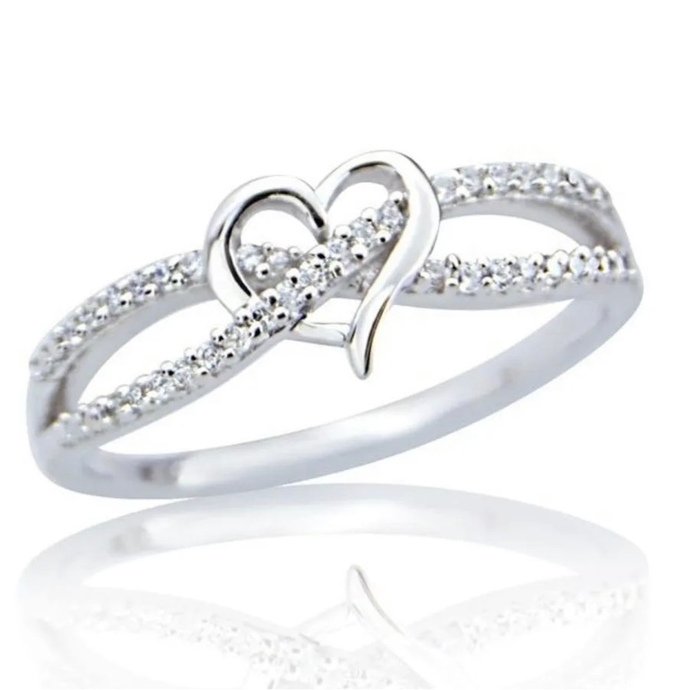 Infinity Heart Cross Ring - Picture 3 of 4